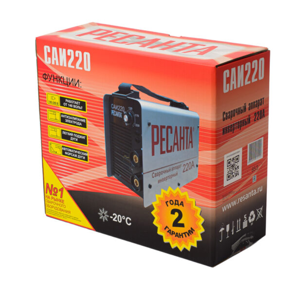 Сварочный аппарат инверторный Ресанта САИ 220 в кейсе